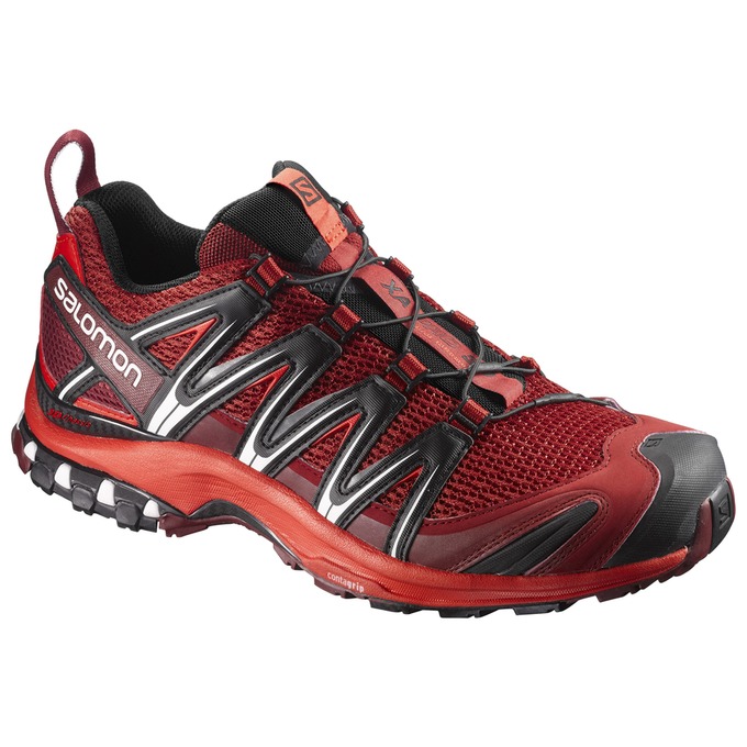SALOMON UK XA PRO 3D - Mens Trail Running Shoes Dark Red,JCBR09285